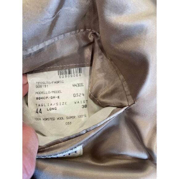 Vintage Monsieur by Givenchy 100% Worsted Wool Mens Blazer Jacket 44L Brown/Blk - Picture 6 of 11